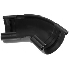 Угол желоба регулируемый 120-145 градусов ПВХ Альта-Профиль Элит Графит 125 мм