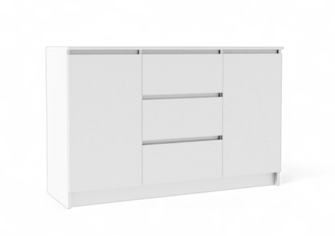 комод МОРИ МК 1200.3 (белый)