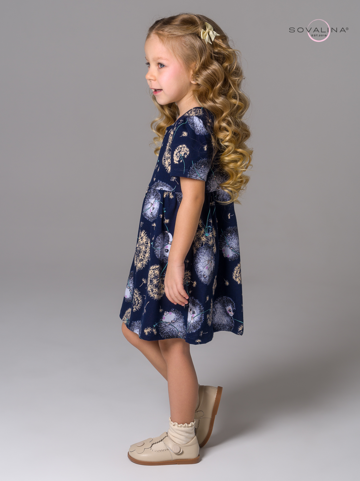 Платье Аленка к/р SG ежик с одуванчиком