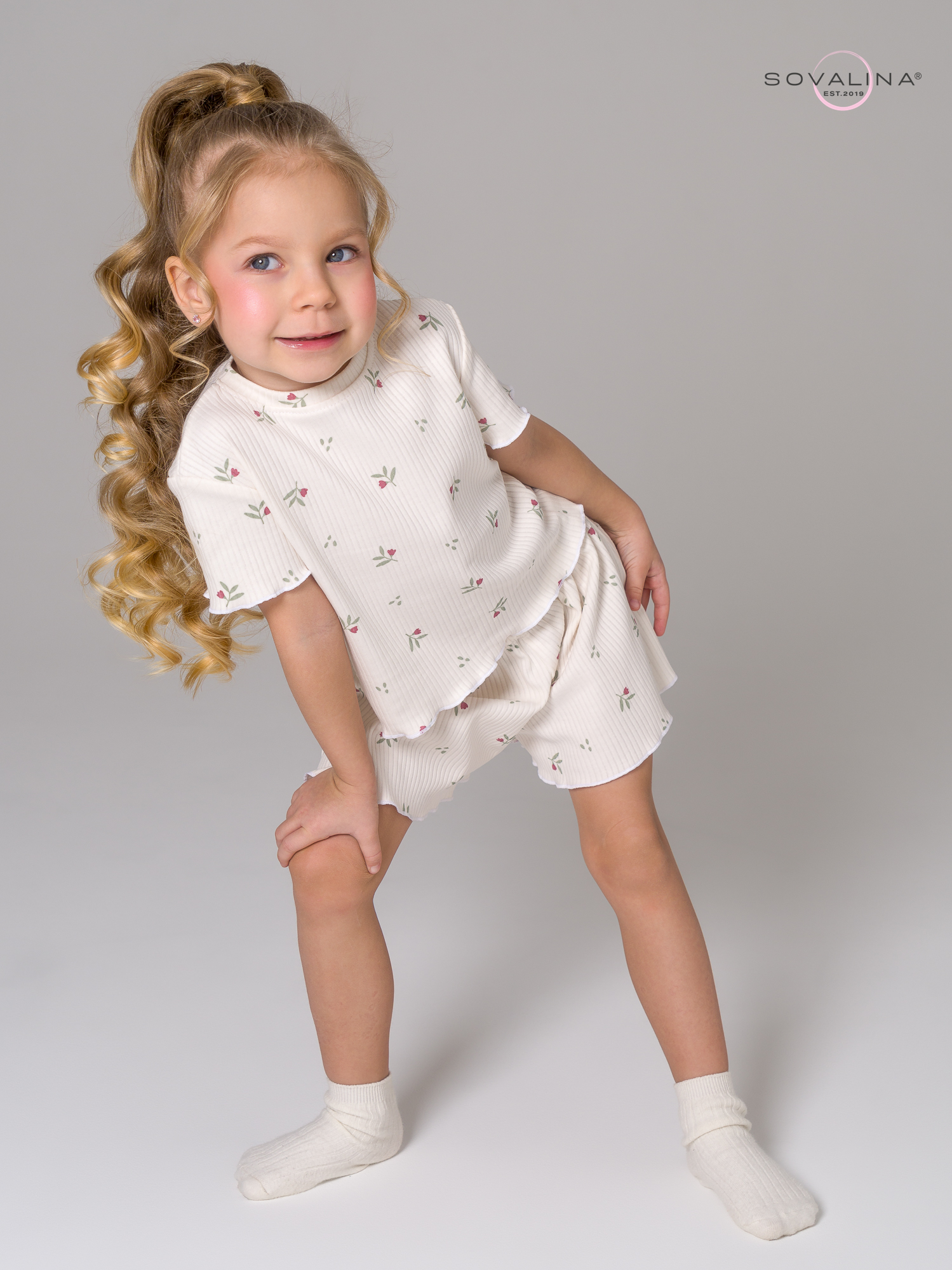 Пижама Элли бордовые тюльпанчики