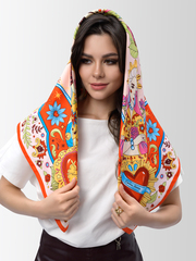 Платок «Матрёшки. Латинская Америка»