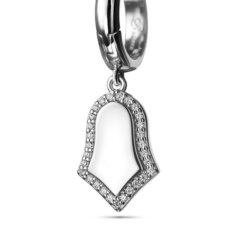 Серьги Конго Степной Тюльпан Перламутр Родий