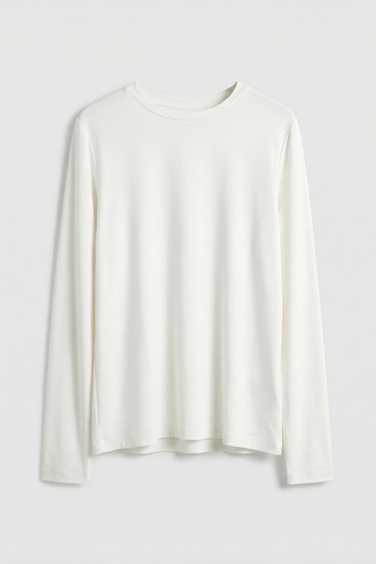 Лонгслив с шерстью мериноса, молочный