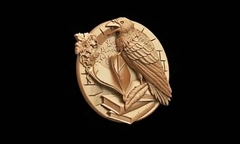 Силиконовый молд Ворон (медальон) № 0472