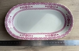 K16867 Овальное сервировочное блюдо селедочница 24 см. Фарфор Германия ГДР Кахла KAHLA скол