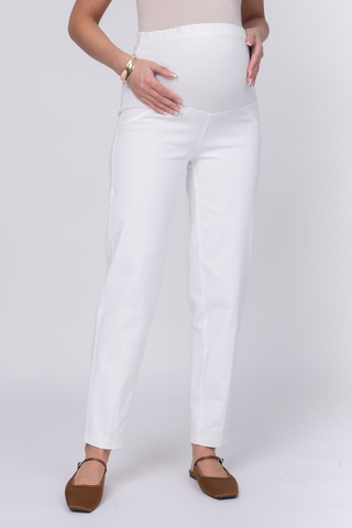 Брюки для беременных 16465 молочный