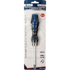 Отвертка рукоятка КОБАЛЬТ Ultra Grip телескопическая, с набором бит, CR-V (8 шт.) блистер (646-690)