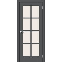 Купить Межкомнатная дверь ПЭТ Прима-11.1 Stormy Silk остеклённая