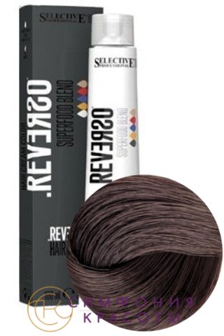 Крем-краска без аммиака Reverso Hair Color 5.0 Светло-каштановый Selective, 100 мл