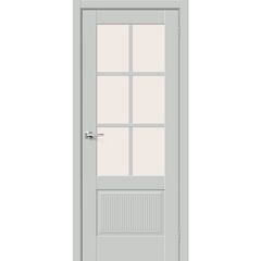Купить Межкомнатная дверь эмалит Прима-13.7.0.1 Grey Matt остеклённая