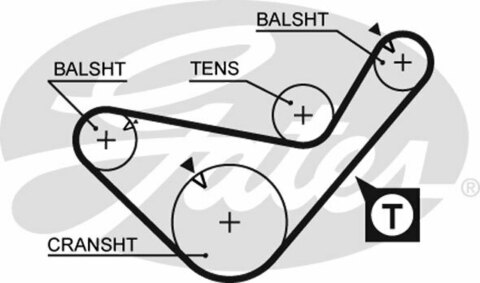 Ремень ГРМ GATES   5436XS (T724)