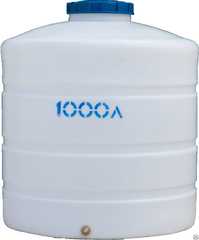 Ёмкость пластиковая пищевая АКПОЛ Н 1000 л. вертикальная низкая  (105x105x126см;23кг;белый) - арт.555049