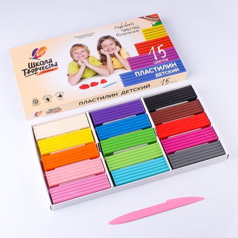 Plastilin Луч Школа Творчества məktəbli 15 rəng