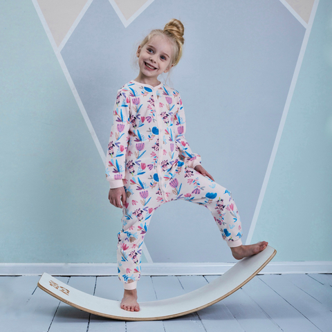 Комбинезон для сна для девочки "Единороги в цветах" KOGANKIDS