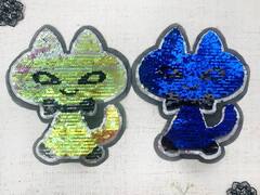 Аппликация пришивная двухсторонняя с пайетками, р. 20х17 см