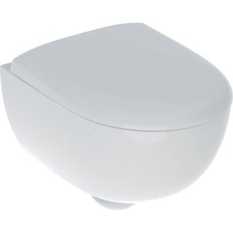 Подвесной унитаз Geberit Renova Compact, с укороченным вылетом, закрытая форма, Rimfree: T=49см, Белый