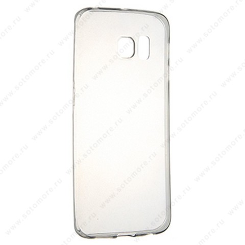 Накладка силиконовая ультра-тонкая для Samsung Galaxy S6 Edge G9250 черная (прозрачная)