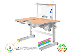 Растущая парта Mealux KingWood Multicolor BD-820 + полка BD P-17 (1200×770 мм)