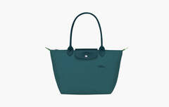 Longchamp Le Pliage Green Recycled Canvas M Tote Bag "Peacock"
