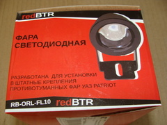 Фара противотуманная УАЗ-3163 (1 шт.) светодиодная с кронштейном (redBTR)