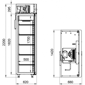 Шкаф холодильный Аркто R1.0-S