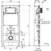 TECE S300300 TECEprofil модуль для установки унитаза, высота h1120мм , c креплением к стене