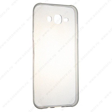 Накладка силиконовая ультра-тонкая для Samsung Galaxy J7 J700 2015 черная (прозрачная)