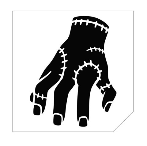 Трафарет для блеск-тату 6*6 уэнсдэй 771P