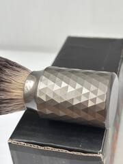 Помазок для бритья синтетика ручка метал темный