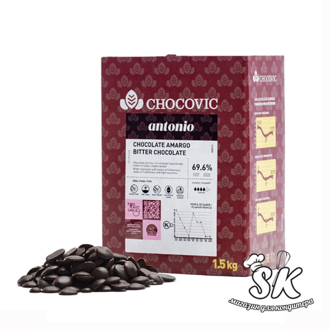 Шоколад горький Chocovic Antonio Шоковик 69.6% 1.5 кг