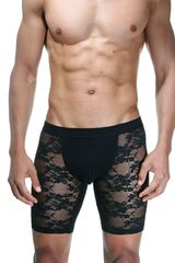 Мужские трусы-боксеры с кружевным вставками Doreanse Black Lace - 