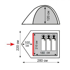 Туристическая палатка Totem Tepee 3 (V2) TTT-026