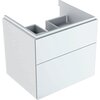 Шкафчик для раковины Geberit Xeno², с двумя выдвижными ящиками: B=58см, H=53см, T=46.2см, Белый / Высокоглянцевое покрытие