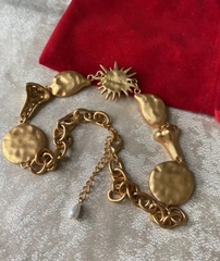 84529 - Колье в стиле Schiaparelli с подвесками голубые глаза