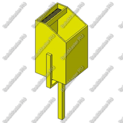 УРНА КВАДРАТНАЯ НА ОДНОЙ НОЖКЕ (30Л) МАФ-16.4.04