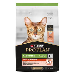 Pro Plan сухой корм для стерилизованных кошек для поддержания органов чувств (лосось) 3 кг