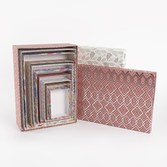 Коробка одиночная, Прямоугольник, Флористический декор, Ассорти, Металлик,, 17*12*5,5 см, 1 шт.