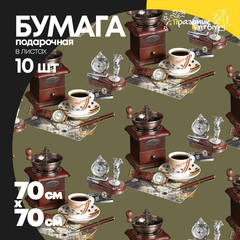 
          Бумага В листах 10 шт "Цветы и листья" 70 х 70 см (Микс)