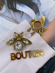 Накладка на пуговицу золотистая бронза 