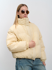 Пуховик женский демисезонный ваниль