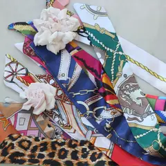 Твилли (шарф) розовый/беж, 85*4 см, ПТ011