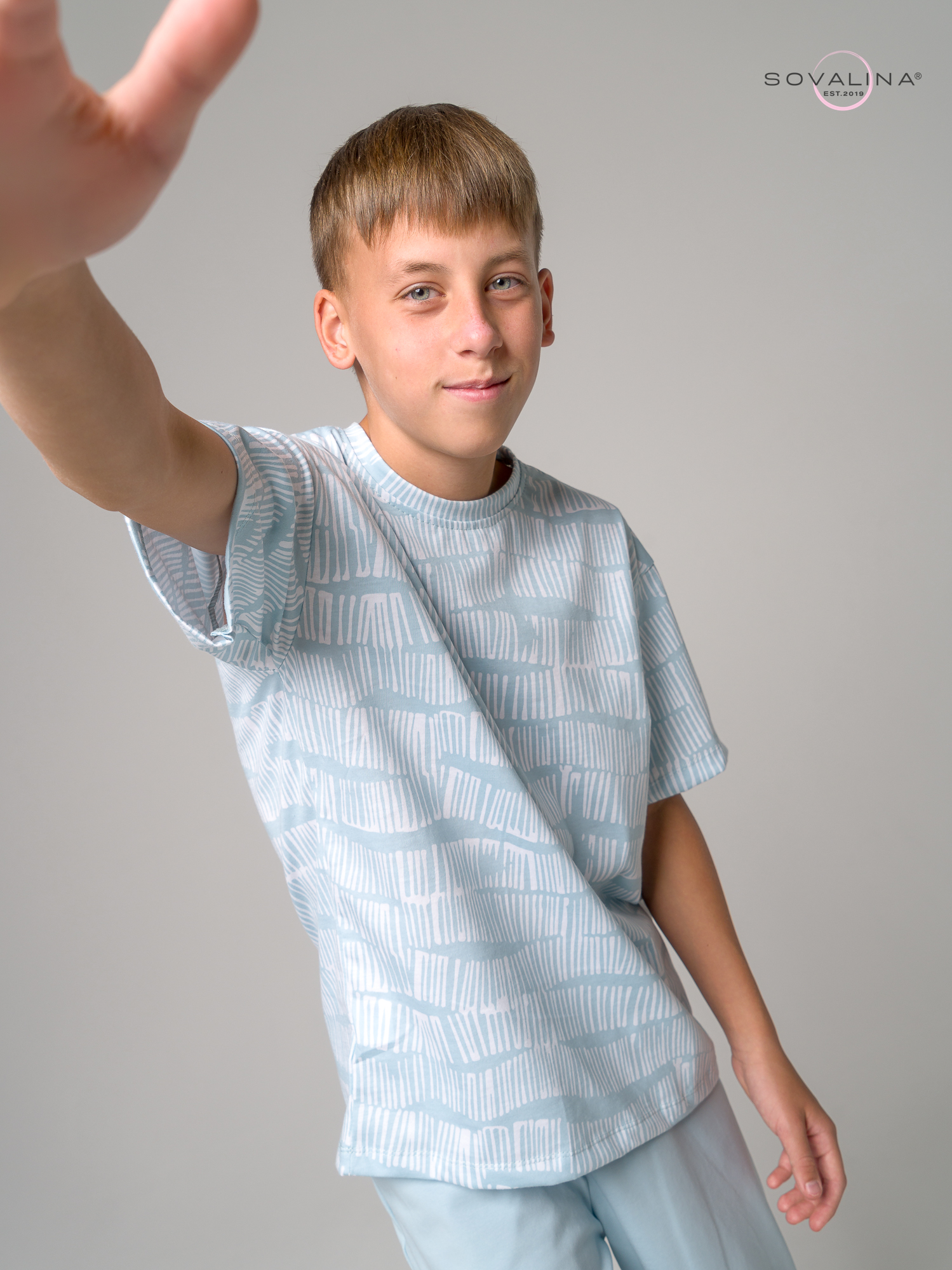 Костюм Daily men белые волны-бирюза MAX