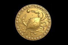 Силиконовый молд Знак зодиака Рак 3 см