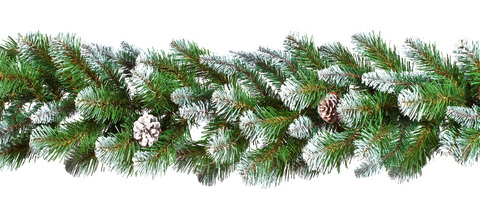 TRIUMPH TREE хвойная гирлянда Императрица заснеженная с шишками