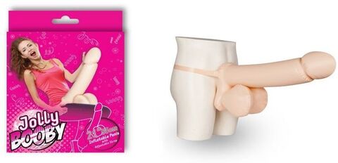 Телесный надувной пенис с фиксацией JOLLY BOOBY INFLATABLE PENIS - 53 см. - NMC Jolly Booby 160500