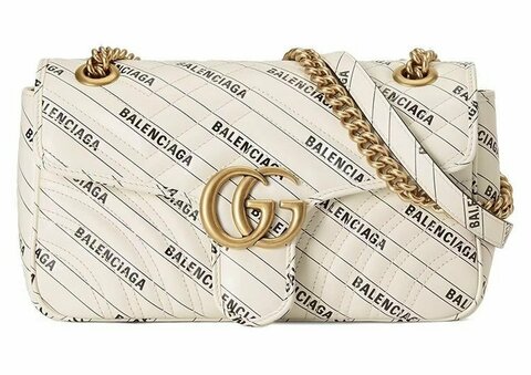 Маленькая сумка Gucci GG Marmont The Hacker Project белый