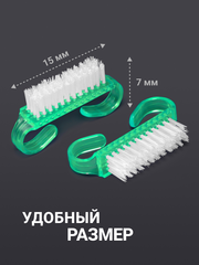 Щеточка маленькая для удаления пыли, цвет зеленый, 2шт в упаковке