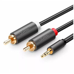 Кабель UGREEN 3.5mm Male to 2 RCA Male Audio Cable 2м серый AV102 (10510)