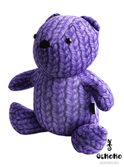 Мягкая игрушка-подушка Gekoko «Вязаный Мишка», фиолетовый 4