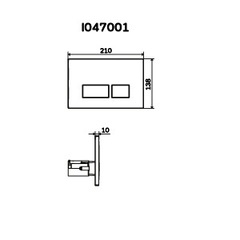 Клавиша для инсталляции пневматическая AM.PM - I047001
